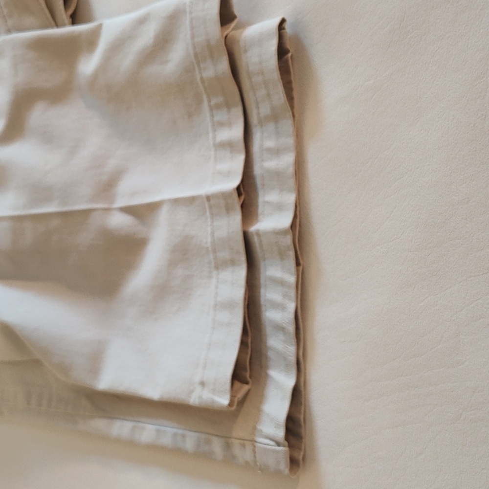 Lee Khaki Crop Pants Size 16 P Straight Leg Flat Front Casual Office Classic - Picture 13 of 13